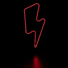 Northlight LED Lightening Bolt Neon Lighted Wall Art - 18.75" - Red