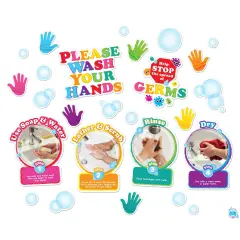 Healthy Bubbles&trade; Smart Poly&trade; Mini Bulletin Board Set Washing Your Hands Set, 36 Pieces