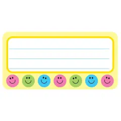 Smile Nametags, 1-5/8" x 3-1/4" , Pack of 36