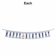 1st Birthday Sailor Happy Birthday Jointed Banner