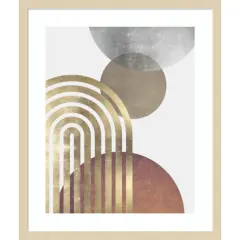 Composition lines and circles 2 by Vitor Costa Wood Framed Wall Art Print