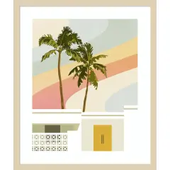 Palm Springs Paradise I by Victoria Barnes Wood Framed Wall Art Print