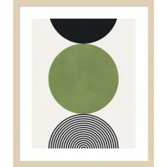 Circle composition 11 by Vitor Costa Wood Framed Wall Art Print