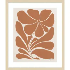 Blooming Joy I Terracotta by Danhui Nai Wood Framed Wall Art Print