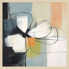 Floral Abstraction Serenity I by Irena Orlov Wood Framed Wall Art Print