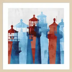 Lighthouse Iby Edward Selkirk Wood Framed Wall Art Print