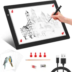 A4 Light Box for tracing,Ultra-Thin Magnetic led Light pad for Drawing