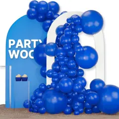 Persian Blue Balloons, 120 pcs Dark Blue Different Sizes Pack of 18 Inch 12 Inch 10 Inch 5 Inch for Balloon Garland or Arch as Birthday Decorations, Party Decorations, Blue-Y59