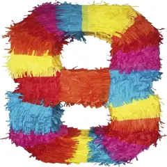 Party Factory Numbers Pinata 0-9, Birthday Decoration, Papier-Mache, 16.5 x 13.7 x 3.1 inch