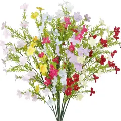 8 Pcs Summer Floral Arrangement &ndash; Artificial Spring Flowers, Fake Wildflowers Bouquet, 35" Floral Stems for Vase, Home and Table Centerpieces (8 Colors)