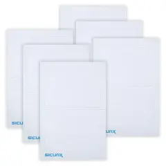 Plain Adhesive Badges, White, 100 Per Pack, 6 Packs