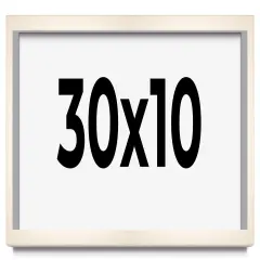 Panoramic Minimalist White Picture Frame - UV Acrylic, Foam Board Backing, Hanging Hardware