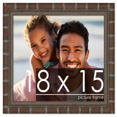 18x15 Modern Bamboo Picture Frame with UV-Resistant Acrylic & Acid Free Backing, Available in5 Finishes - Gold, Silver, Brown, Black, and Natural
