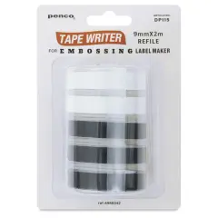 Penco Tape Writer - Embossing Label Maker Refill, Pkg of 4
