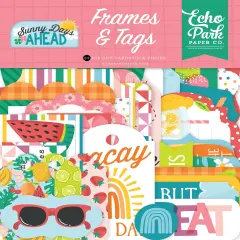Echo Park Cardstock Ephemera-Frames & Tags, Sunny Days Ahead