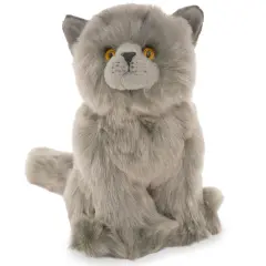 Bearington Gordie The Grey Cat Plush, 10.5 Inch Grey Cat Stuffed Animal, For Ages 3-14