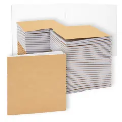 48 Pack Mini Blank Books for Kids - Bulk Sketchbooks, Kraft Paper Notebooks for Classroom, Party Favors, Travel Writing (4x4 In) Brown