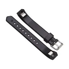 Zodaca TPU Watch Band Compatible with Fitbit Alta and Alta HR, Fitness Tracker Replacement Band for Men and Women, Black