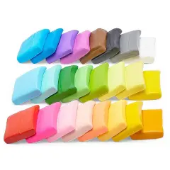 24 Colors Polymer Clay, Oven Bake Modeling for DIY Crafts Multicolor