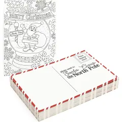 36 Pack Blank 4x6 inch Christmas Postcards for Kids Coloring, Crafts, Xmas, Holiday Fun with Family and Friends Letter to Santa, Write Personalized Wishlist Note Cards to Santa Mailbox White