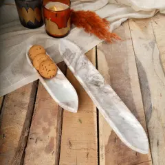 Realism Sleek Small Marble Tray - 10" X 2.5"