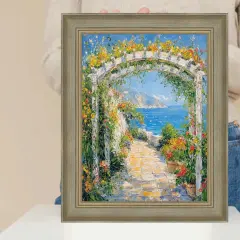 Traditional Aged Silver Scoop Picture Frame 12x18 frame