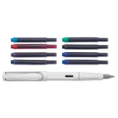 Lamy Safari Fountain Pen Set - White, Medium Nib *BLICK Exclusive*