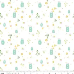 Fireflies in White (c16373-white) | Summer Skies and Fireflies | Gracey Larson | Riley Blake