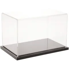 Plymor Clear Acrylic Display Case, 8" W x 5" D x 5" H Black Base