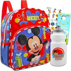 Mini Backpack Set - Bundle with 12" Mickey Backpack Plus Water Bottle