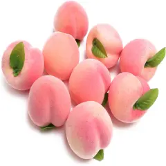 9PCS Fake Red Peach Fruit Realistic Foam Peach Fruit is Suitable for Store