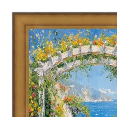 Industrial Gold Metal Slope Picture Frame 36x36 frame