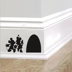 Adhesive Mouse Hole Decal | Mouse Hole Baseboard Sticker (4''x10'', 2pcs)