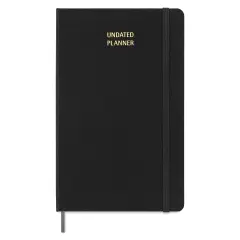 Moleskine Undated Weekly Planner - Black, 8-1/4" x 5", 208 Pages