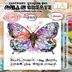 AALL And Create A7 Photopolymer Clear Stamp Set-Floral Flyer
