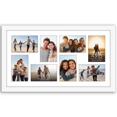 Americanflat 12x22 Collage Picture Frame - Fits Eight 4x6 Photos or One 12x22 Picture