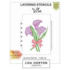 Lisa Horton Crafts Layering Stencils-Calla Lilly