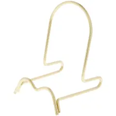 Bard's Brass Metal Plate Stand, Arched Front, 5.5" H x 3.5" W x 4.5" D (For 7.5" - 10.75" Plates)