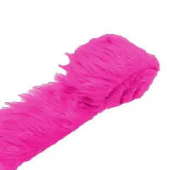 18" x 60" Size Long Pile Shaggy Faux Fur Strip Fabric for Crafts Costumes Home Decor Trim Fuchsia