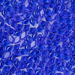 Matubo 2-Hole Czech Glass Transparent Gemduo Beads, 50g Sapphire