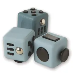 Fidget Cubes, Three Unique Plastic 1-1/4" Cubes to Improve Focus and Calm Anxiety (Pack of 3)