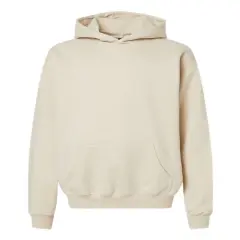 Gildan&reg; Youth Midweight Hooded Turtle Neck Long Sleeve Sweatshirt Sand