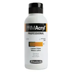 Schmincke Primacryl Professional Fluid Acrylic - Yellow Ochre, 250 ml bottle