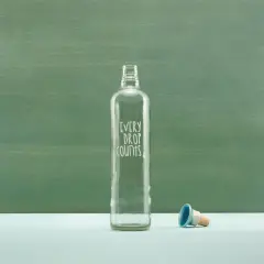 Drop Glass Water Bottle with Ceramic Stopper-750 ML
