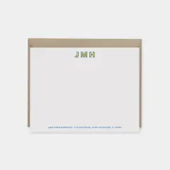 Modern Monogram Note Cards III