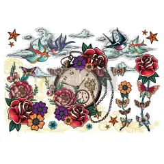 RedesignDecorTransfers&reg;-CECEinkedFlash-Totalsheetsize24x35,cutto2sheets rub-ons