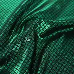 Illusion Foil Printed Spandex Black/Kelly