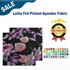 Lolita Foil Printed Spandex Fabric