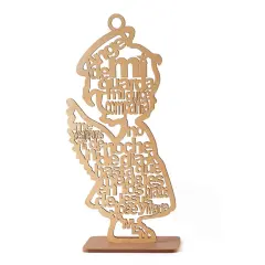 12pcs Angel Girl Wood Centerpiece Decorate Your Home Brown