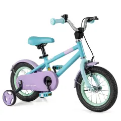 Purple Kids Bike with Adjustable Handlebar and Saddle for Comfortable Riding